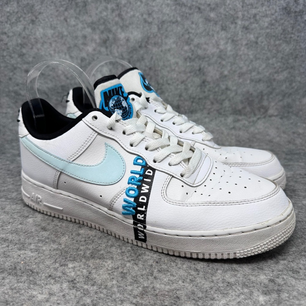 Nike Air Force 1 '07 LV8 Worldwide Pack Glacier Blue CK6924-100 Shoes Mens Sz 10
